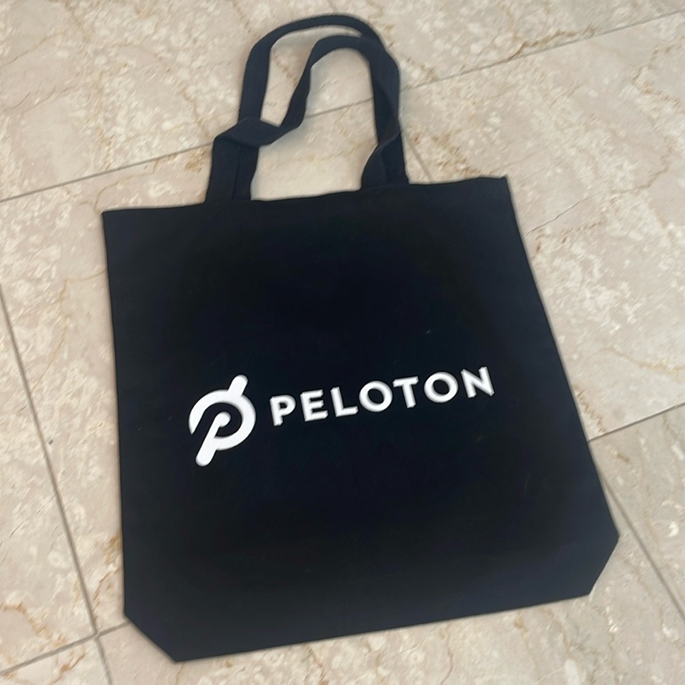 Peloton Black Canvas Tote Bag